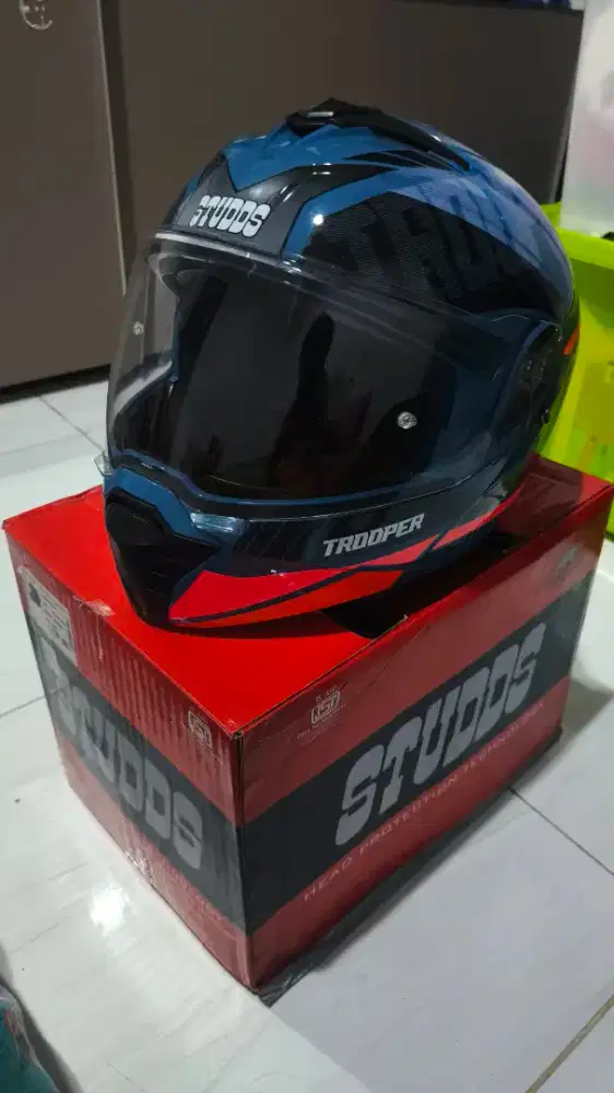 Helm Modular STUDDS Trooper kondisi 95% ukuran XL