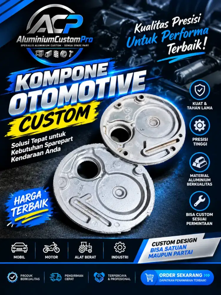 Jasa Custom Sparepart Aluminium untuk Otomotif dan Mesin
