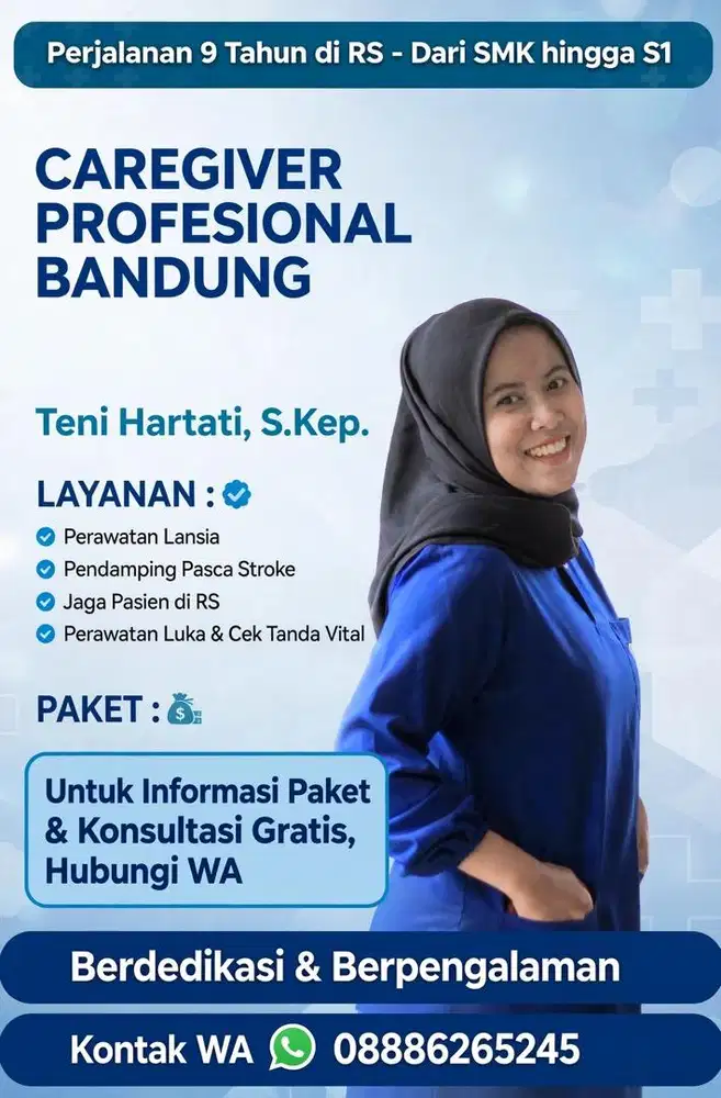 Jasa caregiver bandung - perawat lansia, stroke, jaga pasien RS