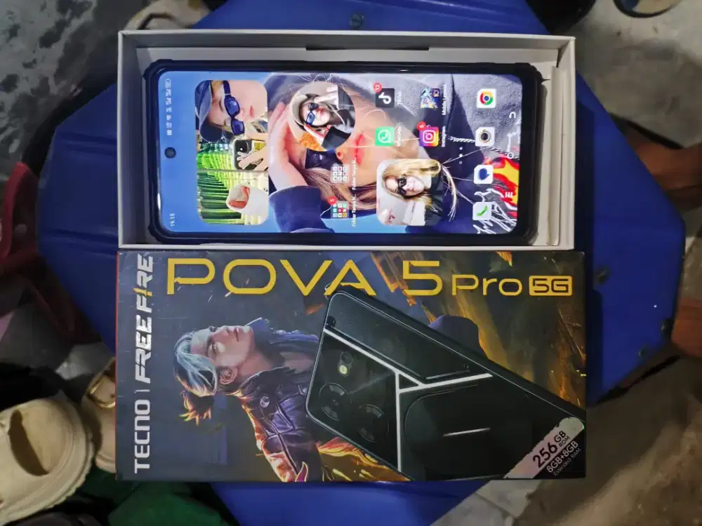 Hp tecno pova 5pro 5g ram 8+8/256