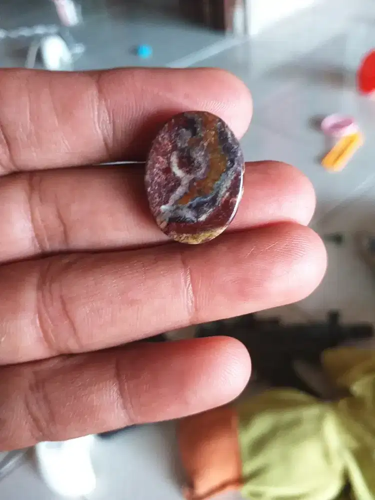 Batu gambar motif, natural asli