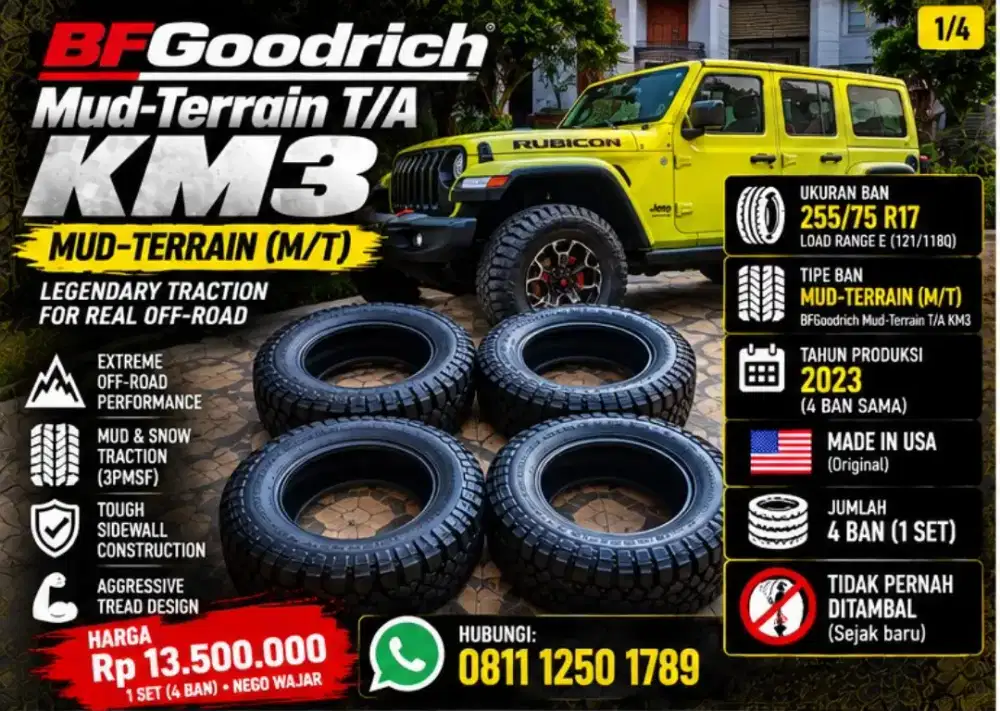 Bekas BF Goodrich MT KM3 255/75R17