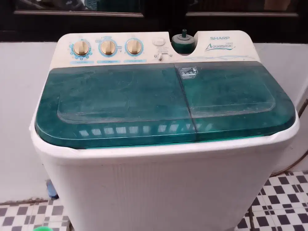 Jual mesin cuci SHARP super AQUAMAGIC  2 tabung cuci & pengering