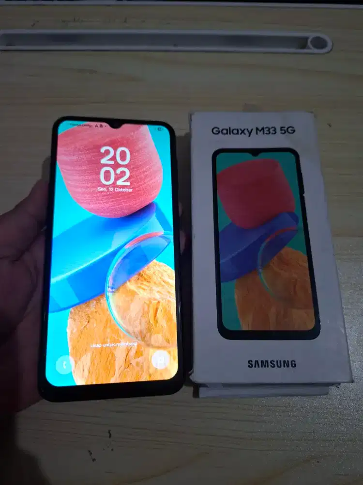 Samsung m33 5g 8/128 mulus cuma 850k nego tipis
