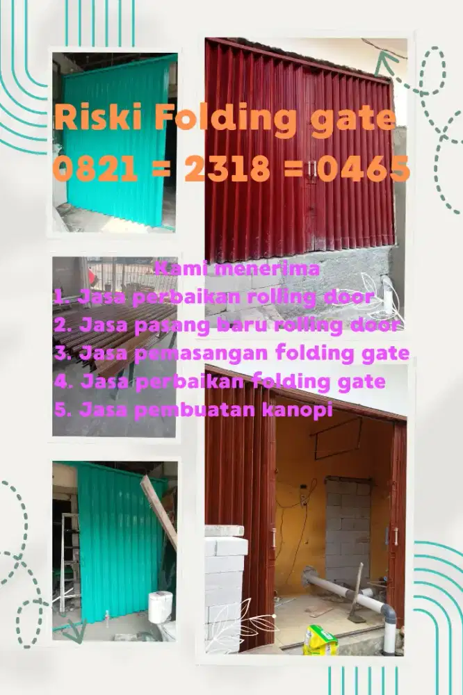 Riski folding gate jasa perbaikan dan pasang