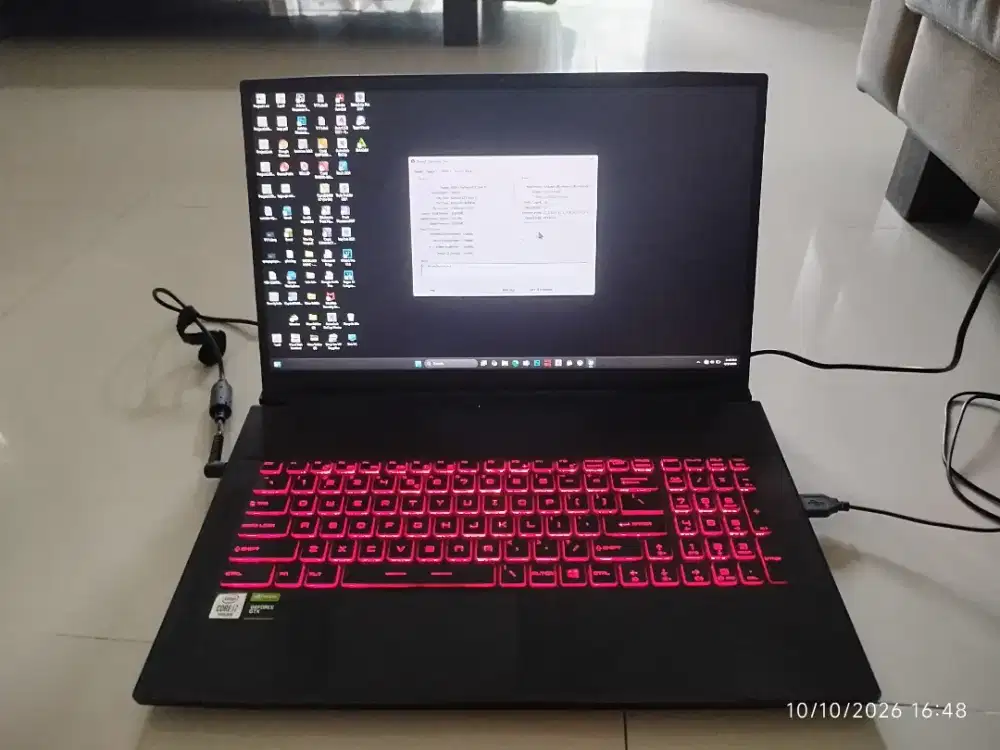 Laptop Gaming MSI GF75 Thin i7-10750H GTX 1660Ti RAM 24GB Minus Layar