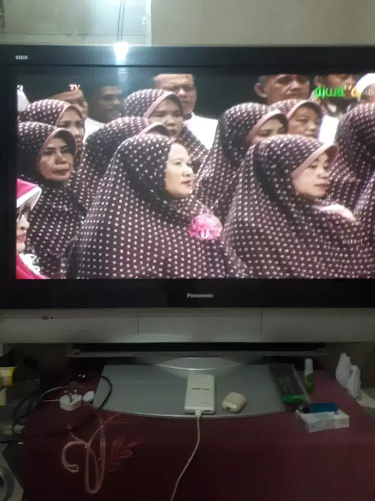 Tv 43 in panasonic analog,koplit serbox,remot antena