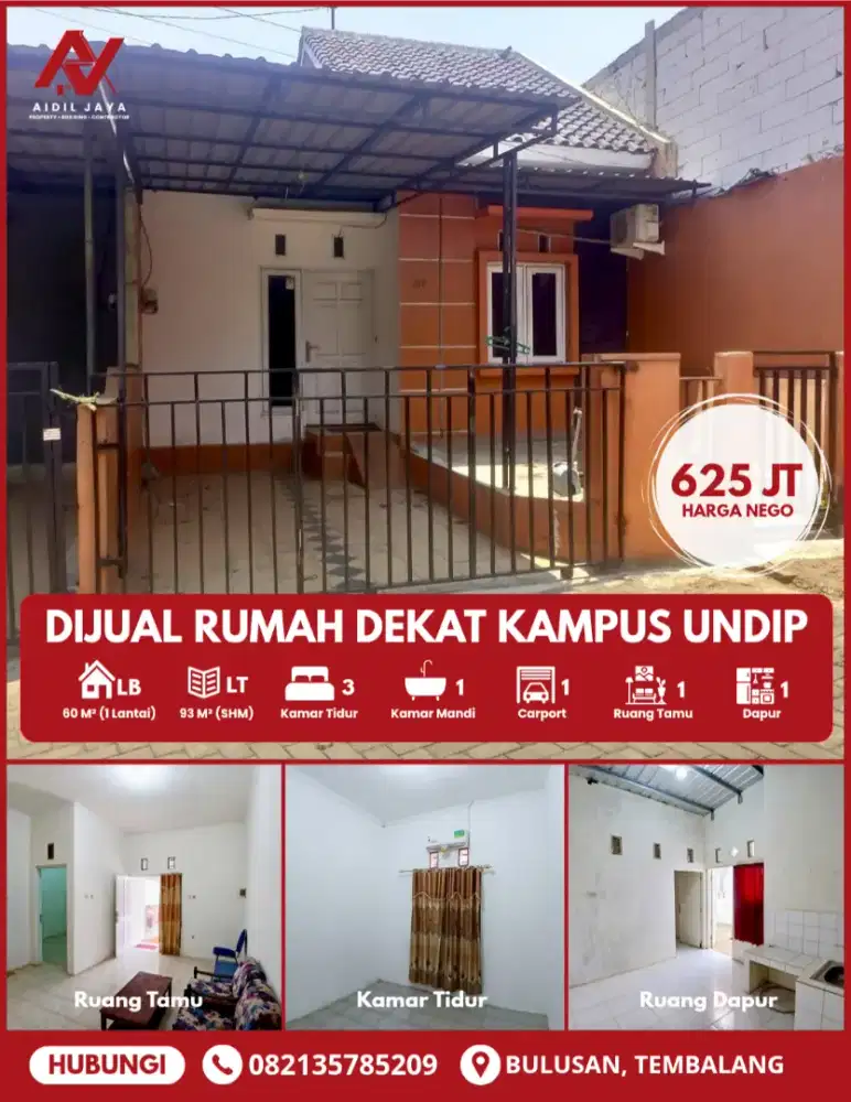 Rumah Strategis Siap Huni Murah Dekat UNDIP