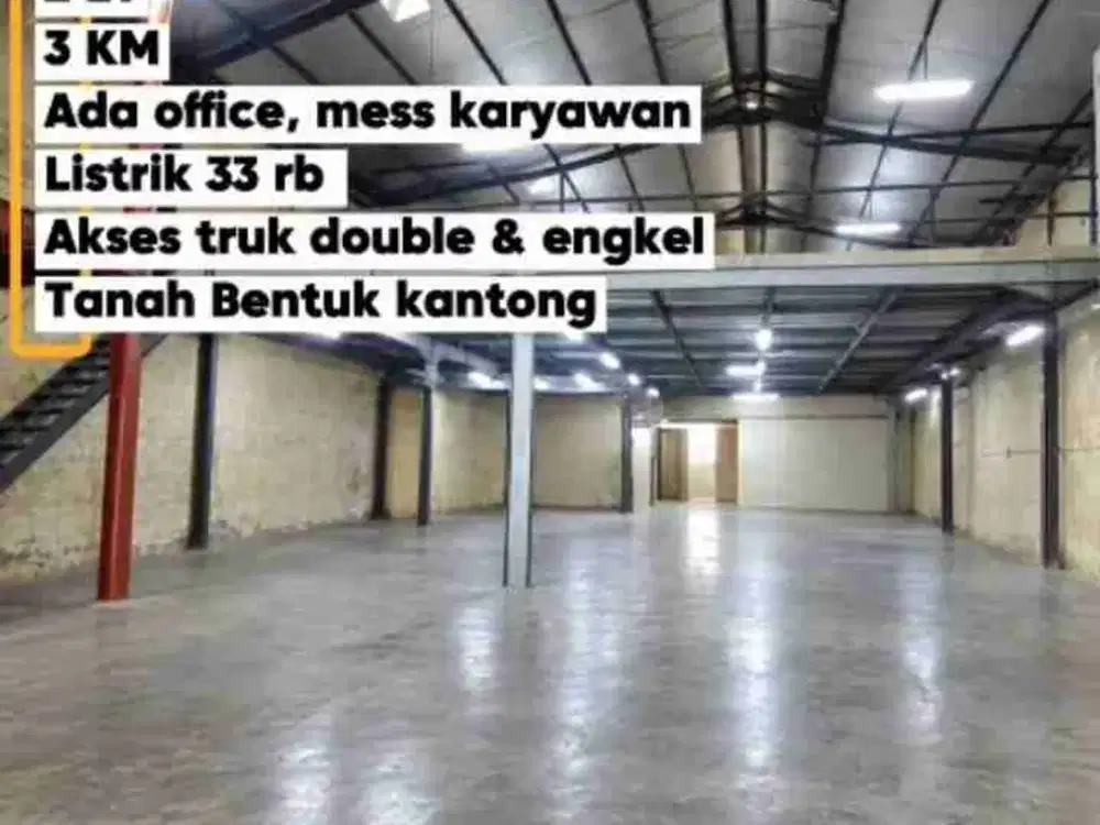 Disewakan Gudang Pesing Kedoya Jakarta Barat 2 Lantai Akses Truk Double