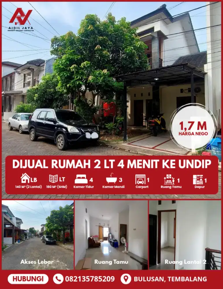Rumah Strategis Dekat UNDIP Cocok Untuk Kosan