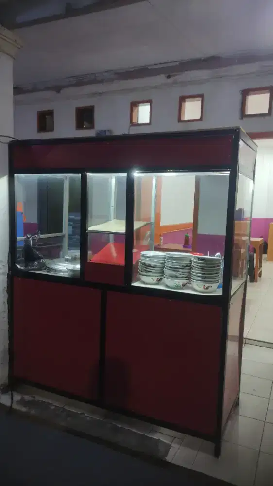 Gerobak Etalase Bakso Mie Ayam