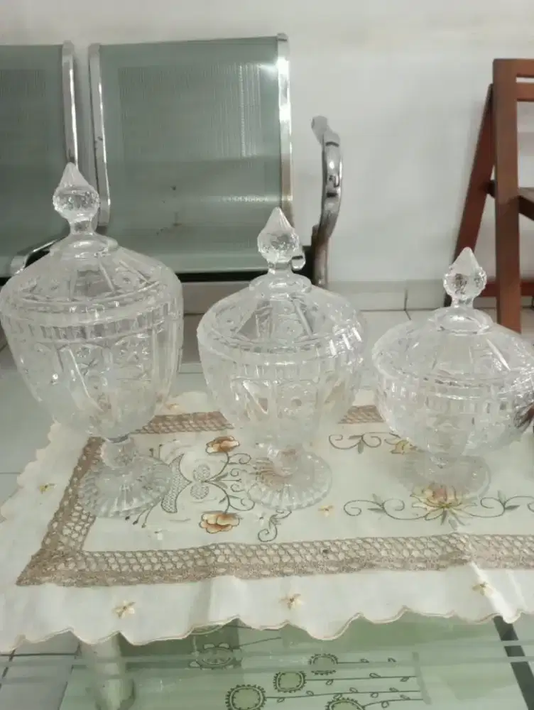 Tempat kue hari raya kaca cantik