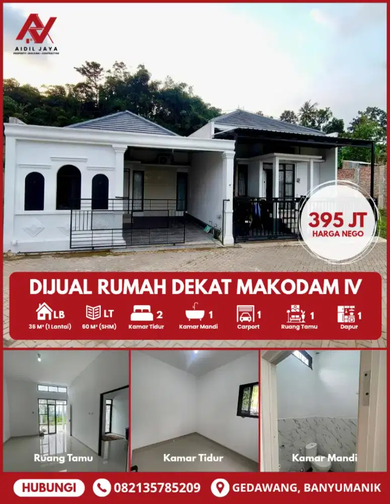Hunian Cantik Strategis Dekat KODAM IV Banyumanik