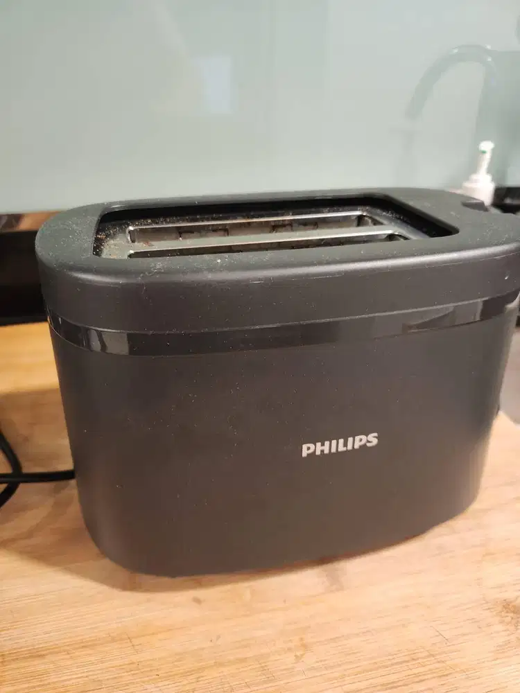 Toaster Philips 2 Slot Hitam (Pemanggang Roti)