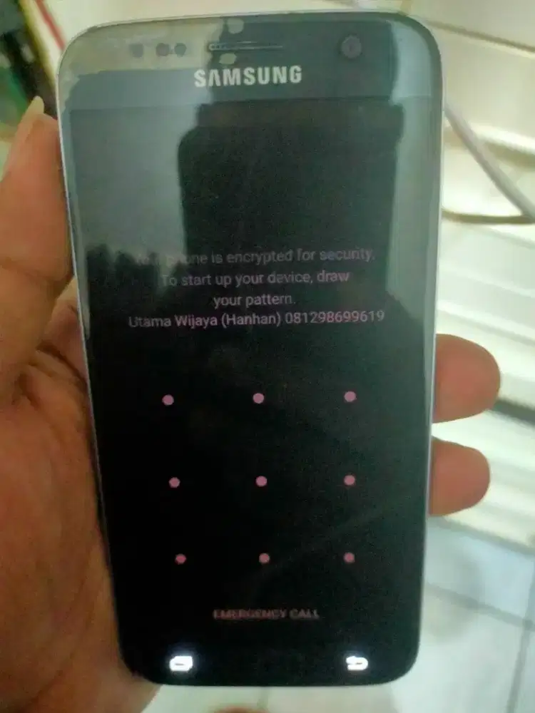 Samsung galaxy s7 batangan lupa pola tombol pada hilang tapi di colok