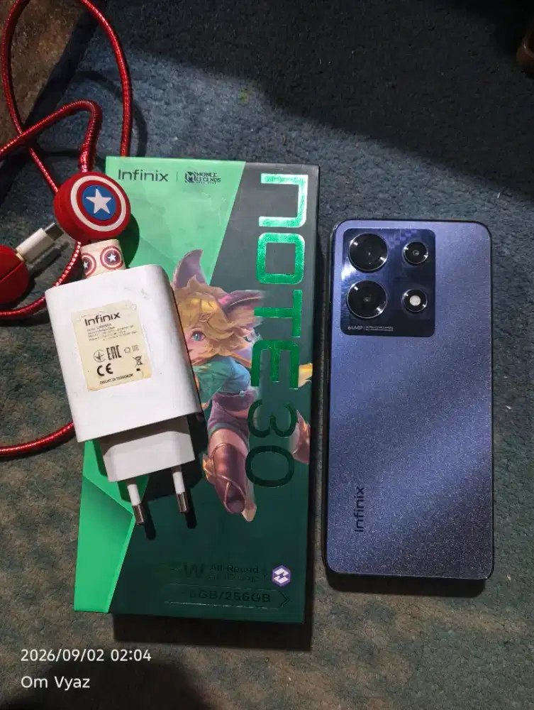 Infinix Note 30 8/256 full set second original