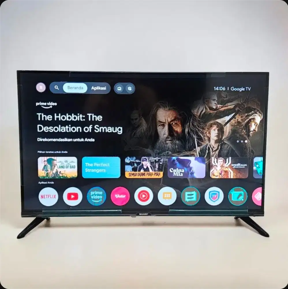 TV Sharp Android 32 inci - masih bening normal