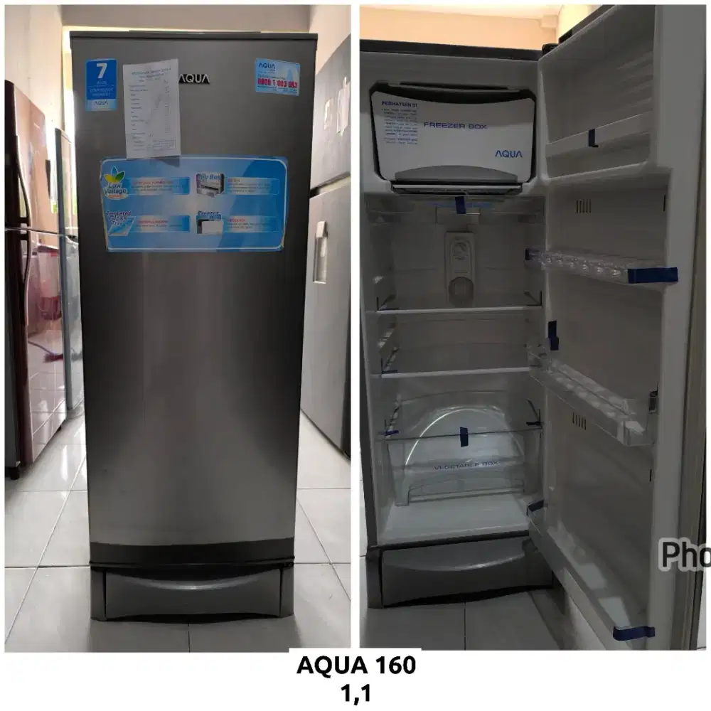 Kulkas 2 pintu Aqua 160L