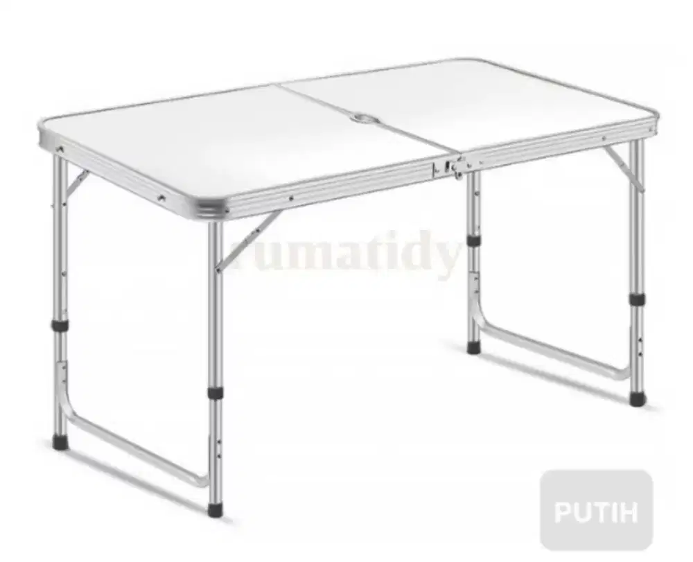 Meja lipat payung tripod papan kayu iklan set jualan