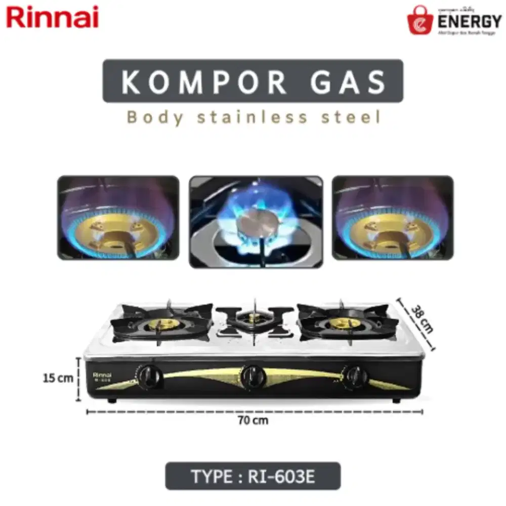 Kompor gas 3 tungku