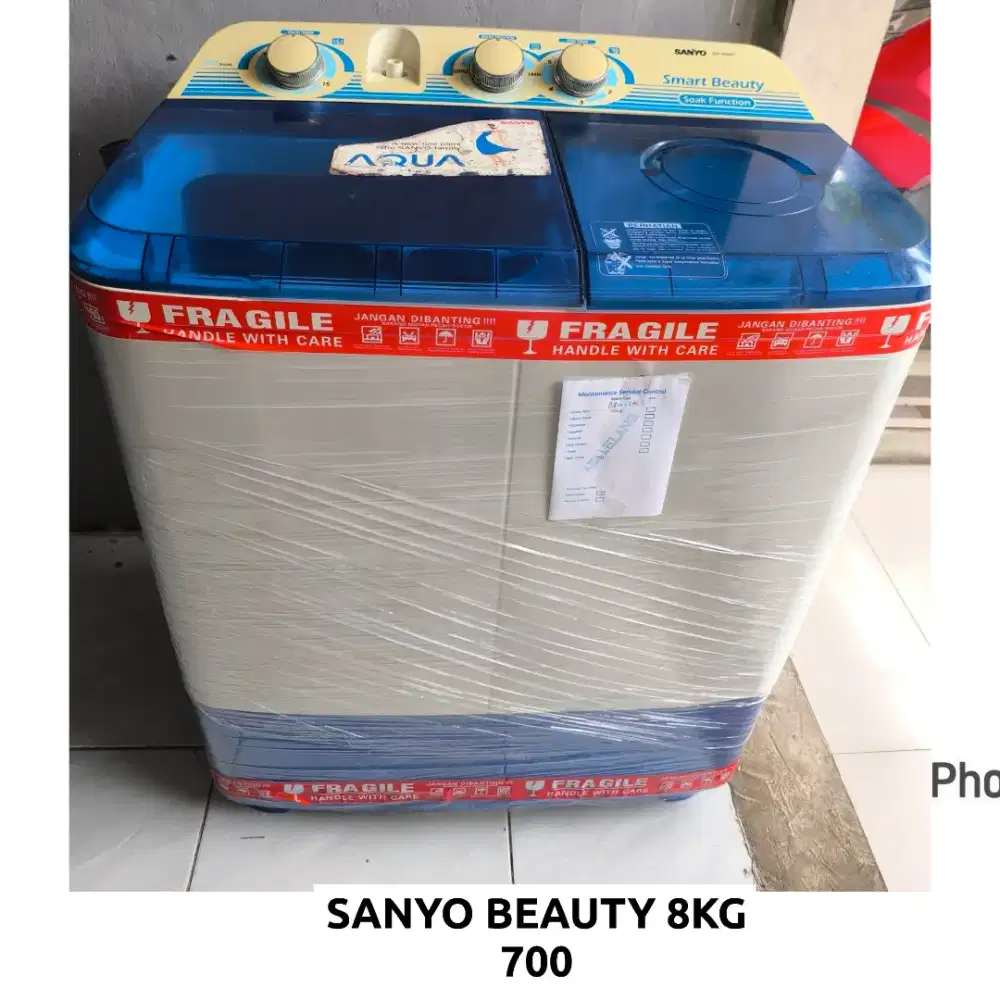Mesin cuci 2 tabung Sanyo Beauty 8kg