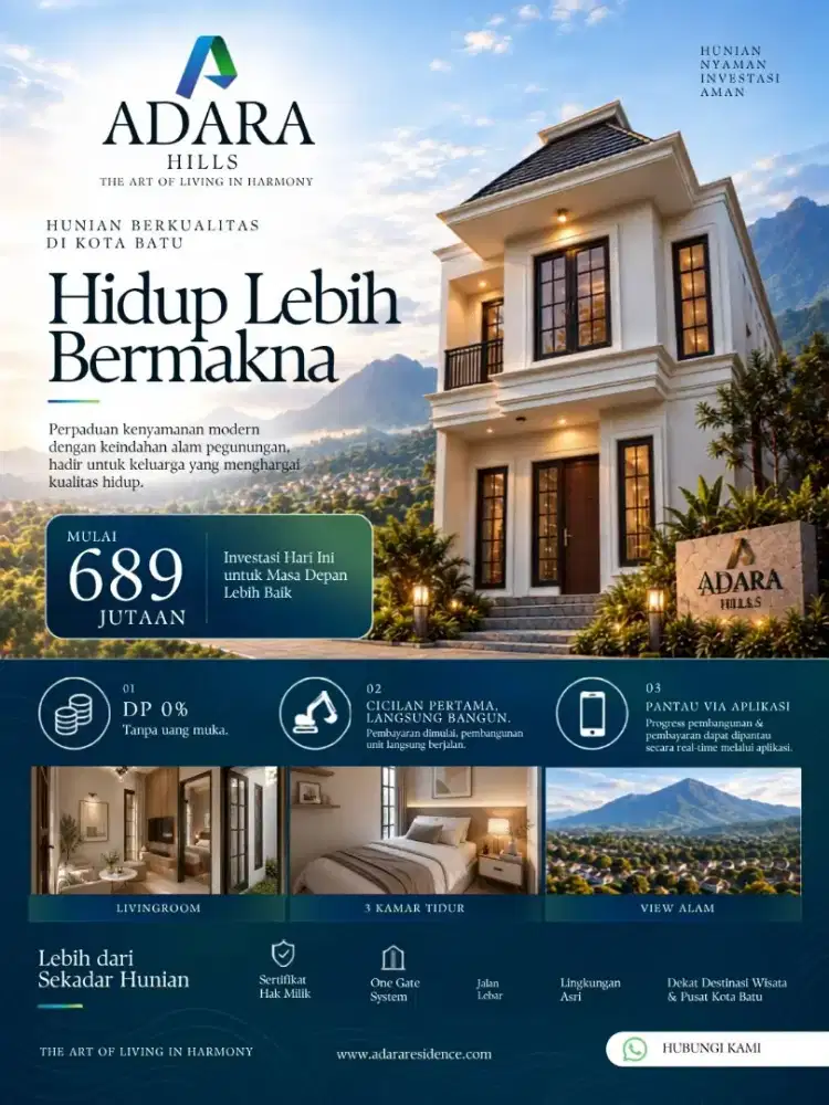 Rumah villa 2 lantai dekat JTP 3
