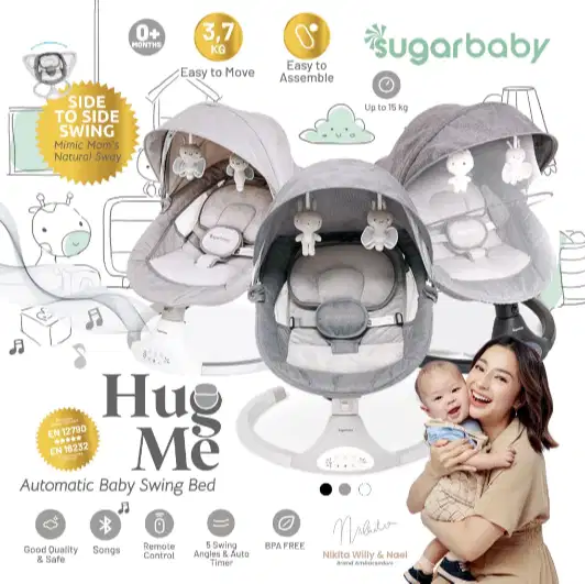 Tempat Tidur dan Ayunan Bayi Otomatis Sugarbaby Hug Me Automatic Baby