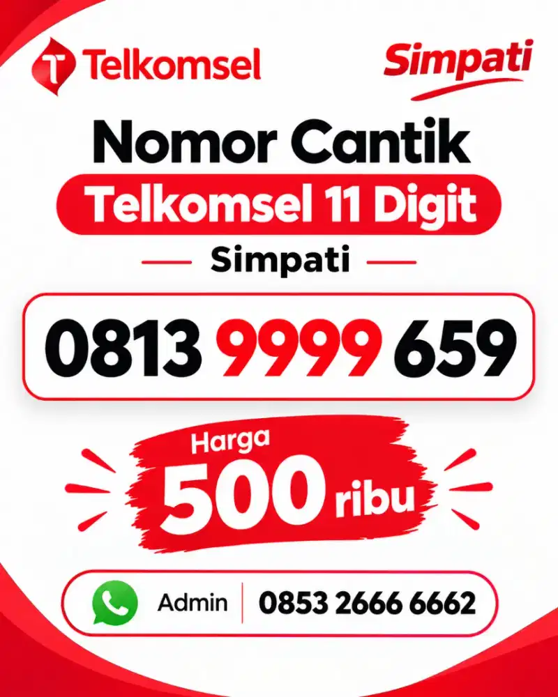 Nomor cantik simpati 11 digit telkomsel 9999