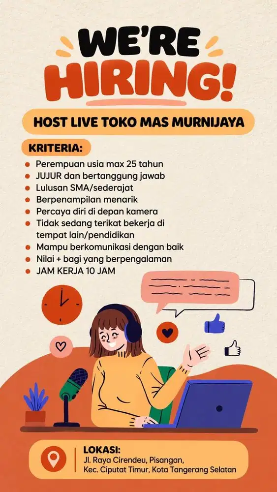 LOWONGAN KERJA HOST LIVE