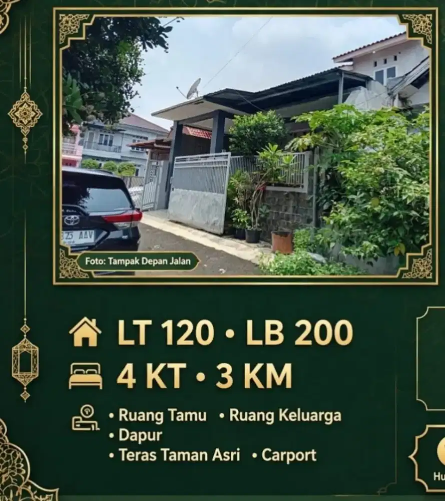 Disewakan rumah 2 lantai