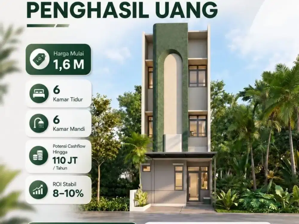 Dijual Kost Kosan Murah Ready 6 Kamar, 3 Menit Dari Kampus UI Depok