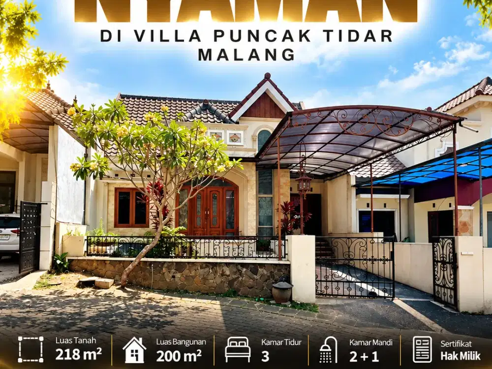 Rumah Siapa Huni di Villa Puncak Tidar Malang