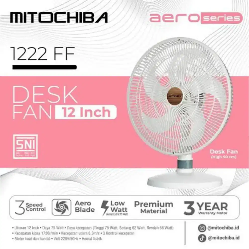 MITOCHIBA kipas angin meja type 1222 FF 12inch