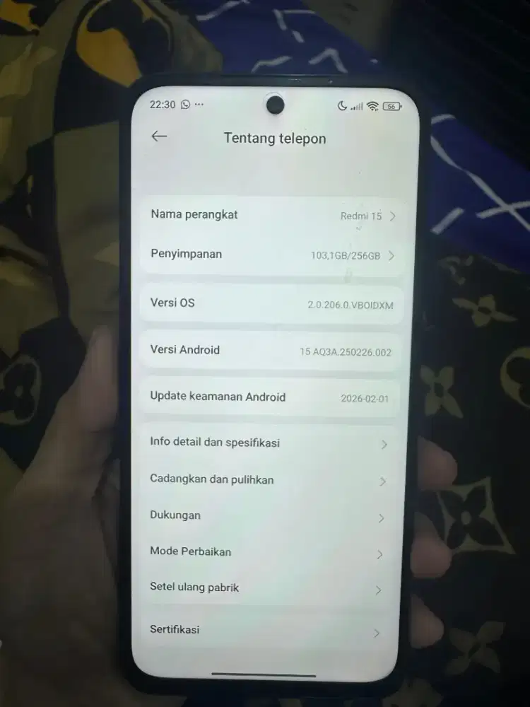 dijual redmi 15 ram 8gb internal 256gb