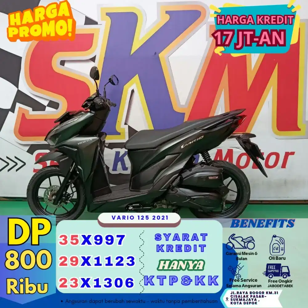 ( vario 125 tahun 2021 DP:800 servis gratis selama angsuran