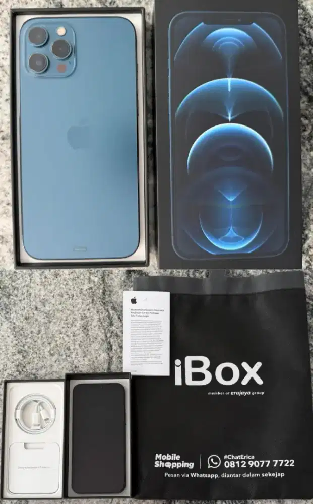 LIKE NEW iBox Iphone 12 Pro Max 128 GB (Pacific Blue)