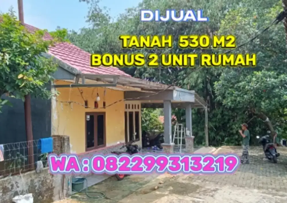 Jual Tanah bonus 2 Unit Rumah