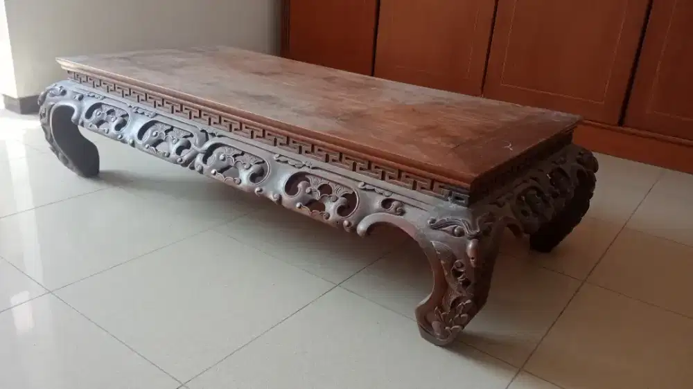Meja Kayu Antik Lesehan