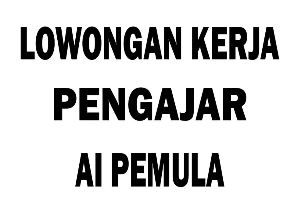 Lowongan Pengajar AI Freelance – Jakarta