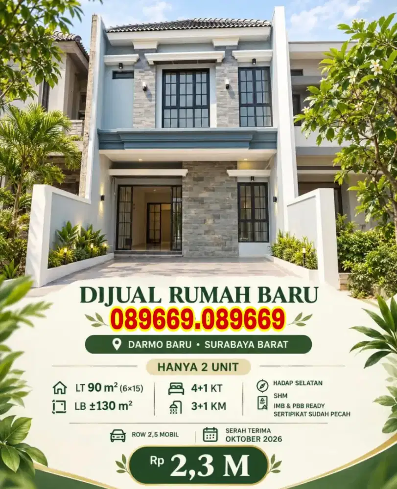 NEW Darmo Baru dkt Citraland Pakuwon Wiyung Kupang Indah Satelit Tol