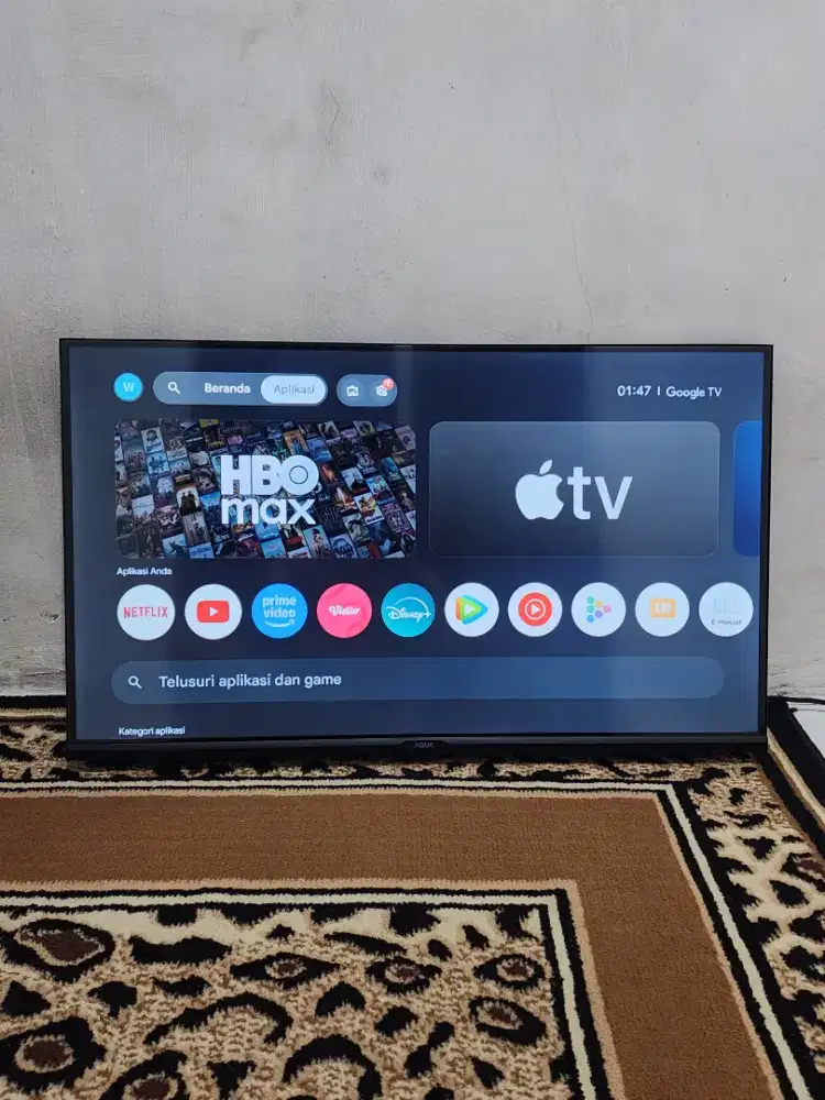 TV ANDROID AQUA 32 inci - masih bening normal