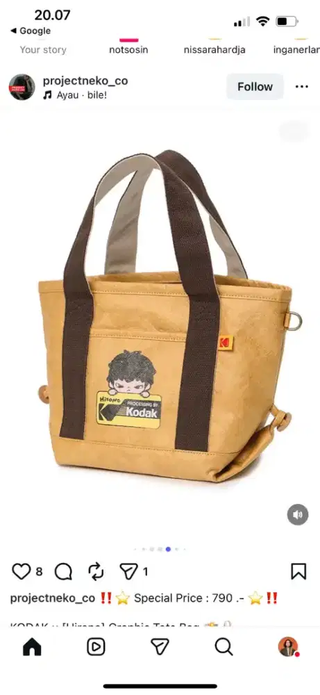 bag Hirono x kodak