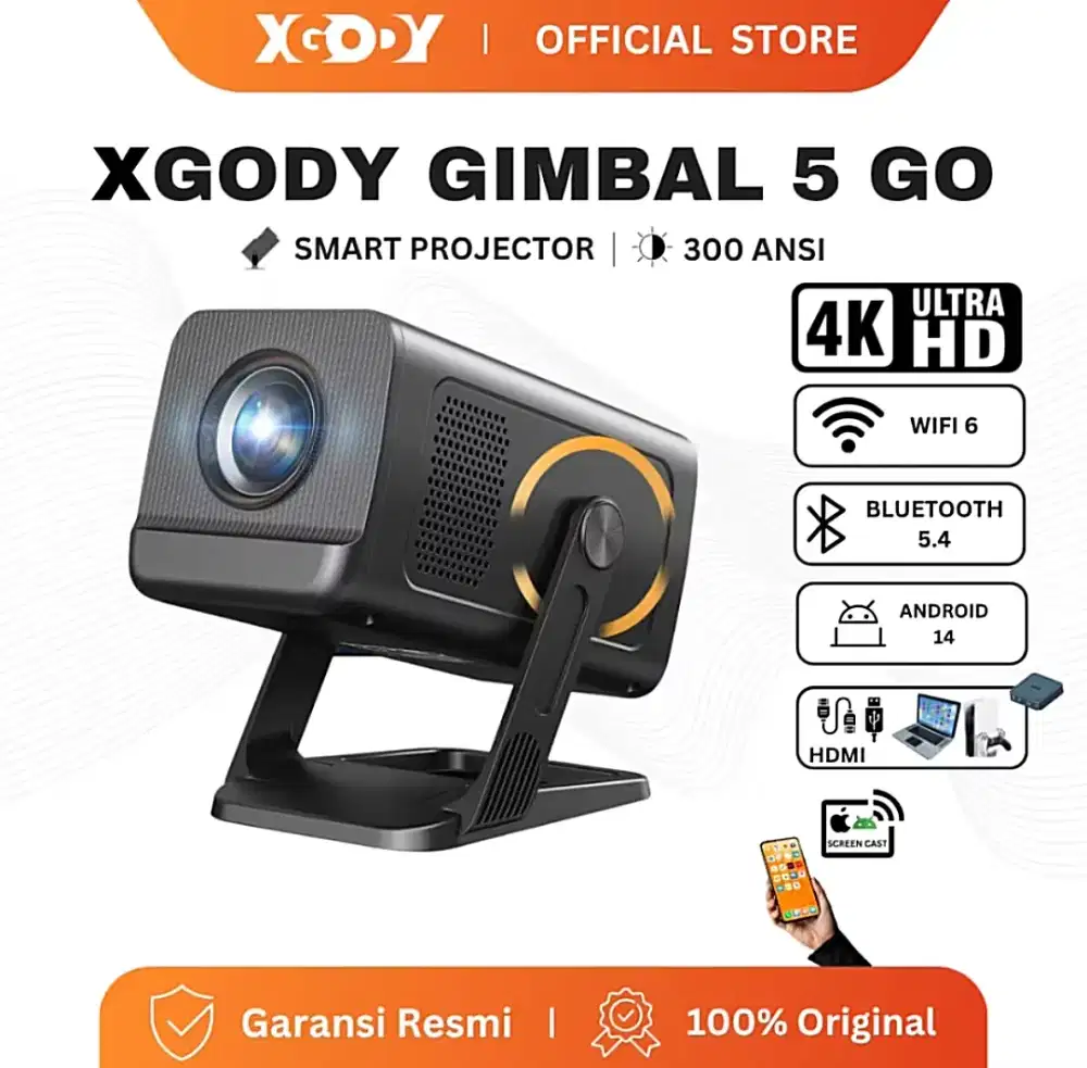 Smart Proyektor Android, BARU XGODY Gimbal 5 Go