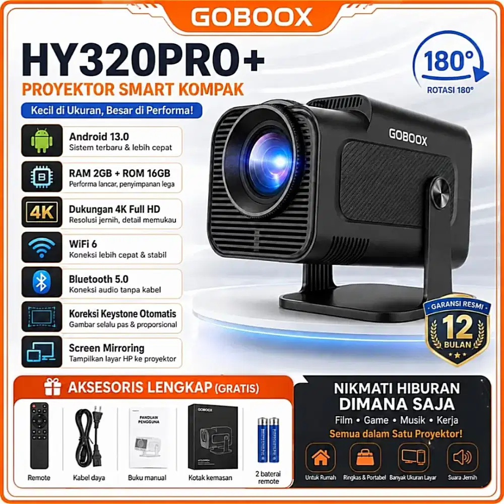 Smart Proyektor Android, BARU HY320Pro+