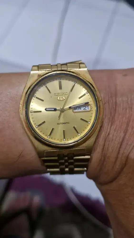 Jam tangan Seiko 5 Gold vintage edition rare mint condition jual MURAH