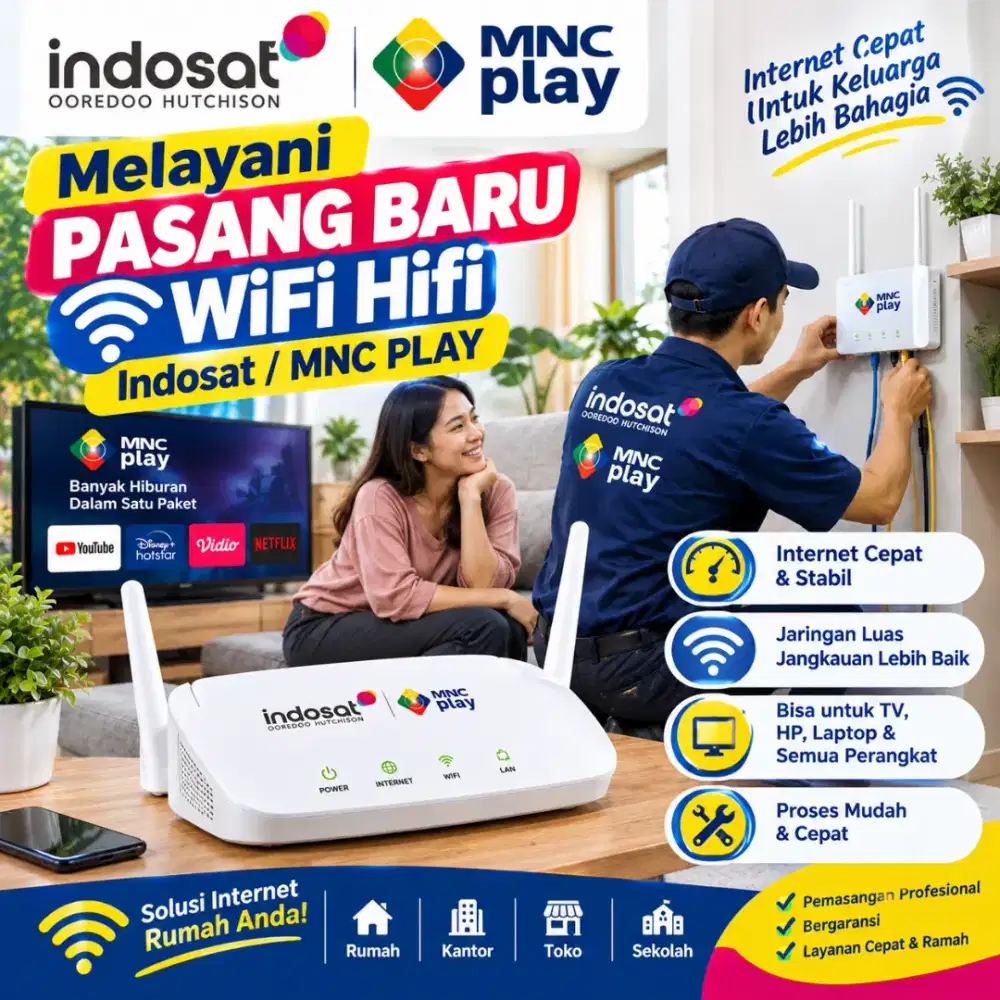 Jasa Pasang baru Wifi Hifi Indosat