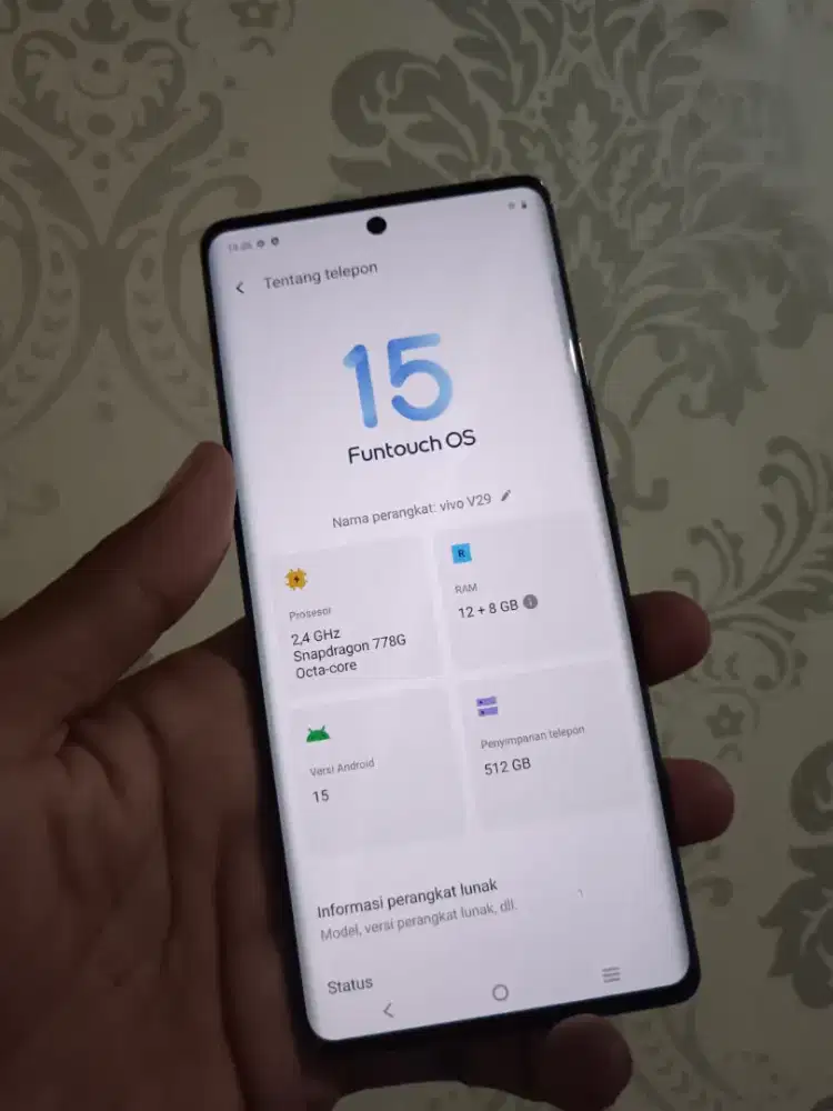 Vivo V29 ram 12/512