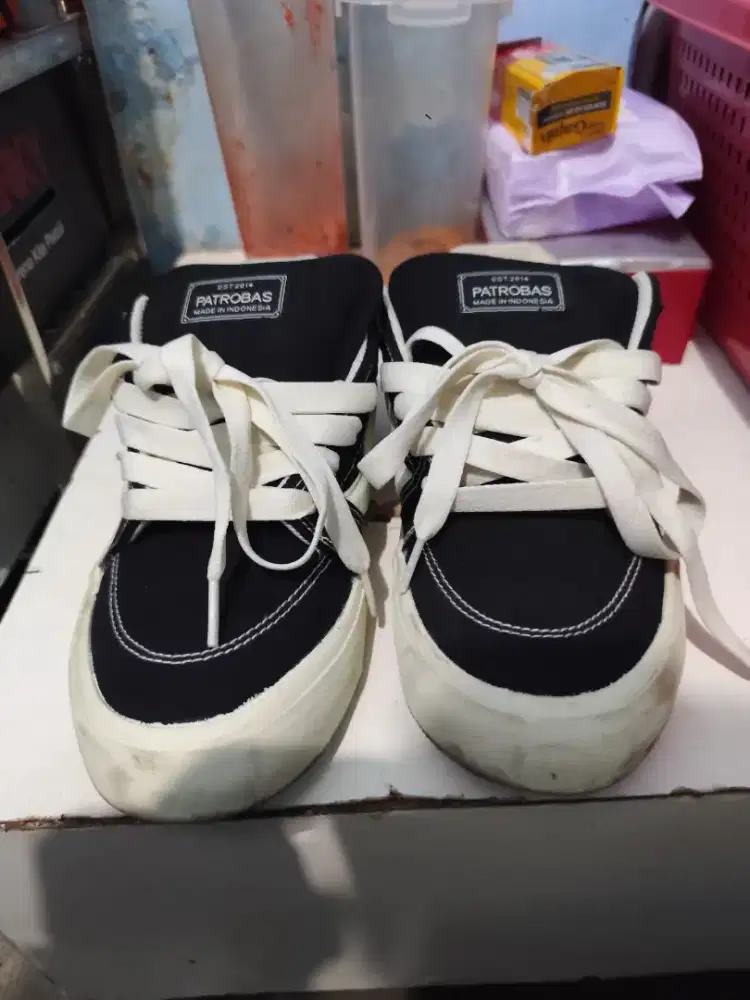 Patrobas Bulky Black White Size 41 Mulus Jarang Pakai
