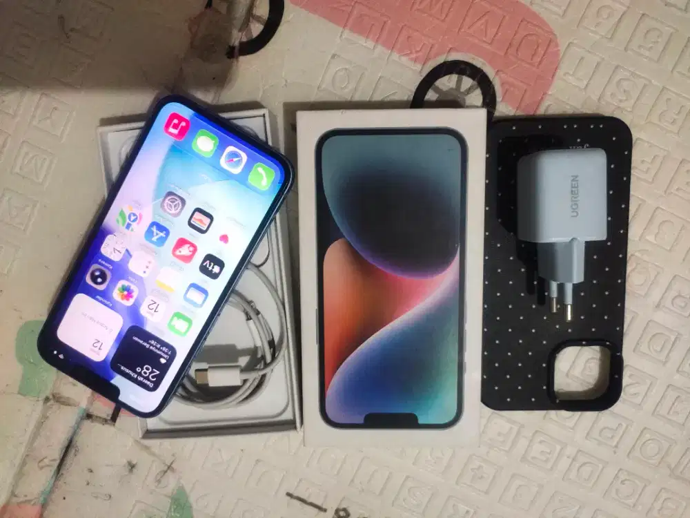Iphone 14 128gb ex inter wifi only lengkap bebas reset