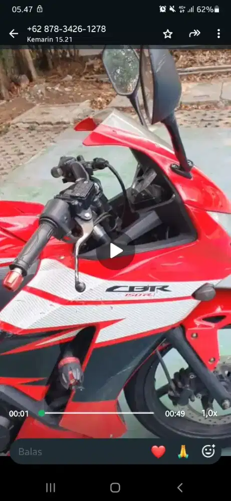 Honda CBR150R 2016 Orisinil
